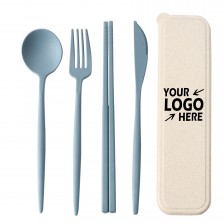 Wheat Straw Cutlery with Case